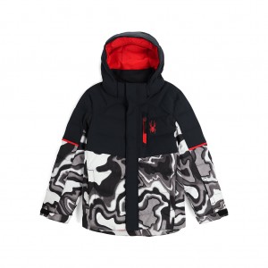 Black Combo Spyder Boys Impulse Synthetic Down Jacket | AIQ-594023