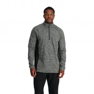 Black Spyder Accord Half Zip T-Neck | DHS-719458