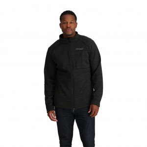 Black Spyder Encore Full Zip Fleece Jacket | IMW-407693