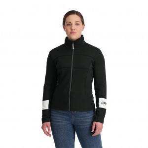 Black Spyder Speed Full Zip Fleece Jacket | GFB-709241