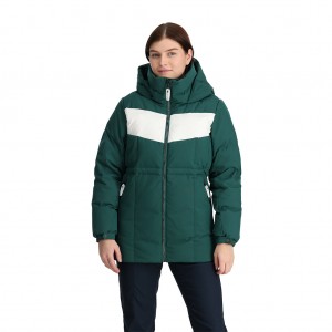 Cypress Green Spyder Eastwood Long Down Jacket | TRE-601792