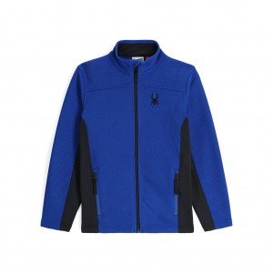 Electric Blue Spyder Boys Bandit Full Zip Fleece Jacket | GAV-512739