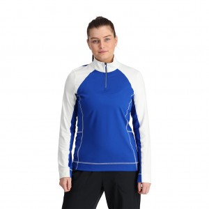 Electric Blue Spyder Savona Half Zip T-Neck | VGD-129756