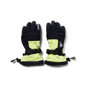 Lime Ice Spyder Boys Overweb Glove | HBI-935401