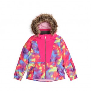 Pink Combo Spyder Girls Lola Insulated Jacket | QKO-095723