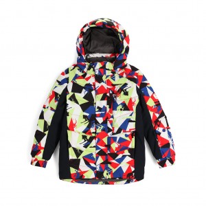 Red Combo Spyder Boys Impulse Synthetic Down Jacket | OMR-635910