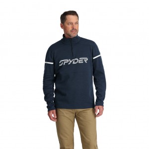 True Navy Spyder Speed Fleece Half Zip Fleece Jacket | KXU-623780