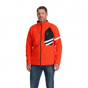 Twisted Orange Spyder Wengen Bandit Full Zip Fleece Jacket | DXU-326401