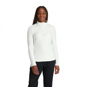 White Spyder Shimmer Bug Half Zip T-Neck | XMK-291367