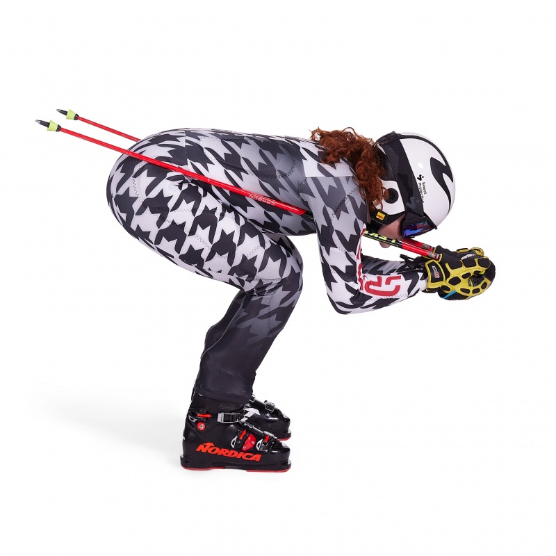 Black Combo Spyder Performance GS Race Suit | YKJ-258974