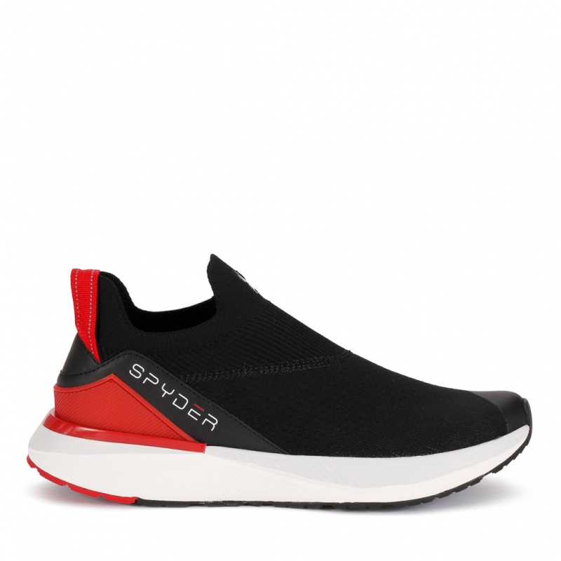 Black/ Fiery Red Spyder Tanaga Sneakers | SZV-698712