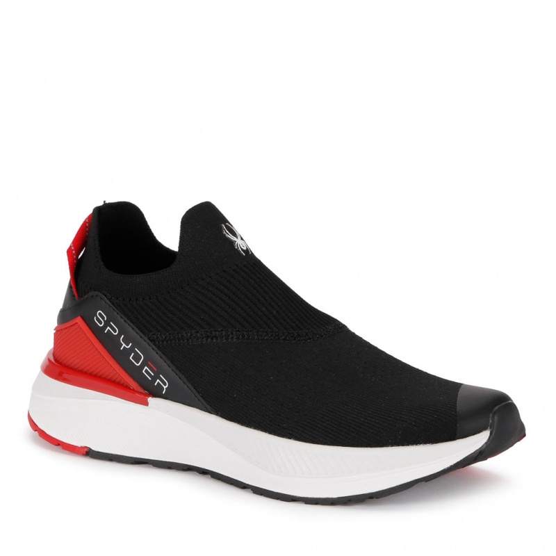 Black/ Fiery Red Spyder Tanaga Sneakers | SZV-698712