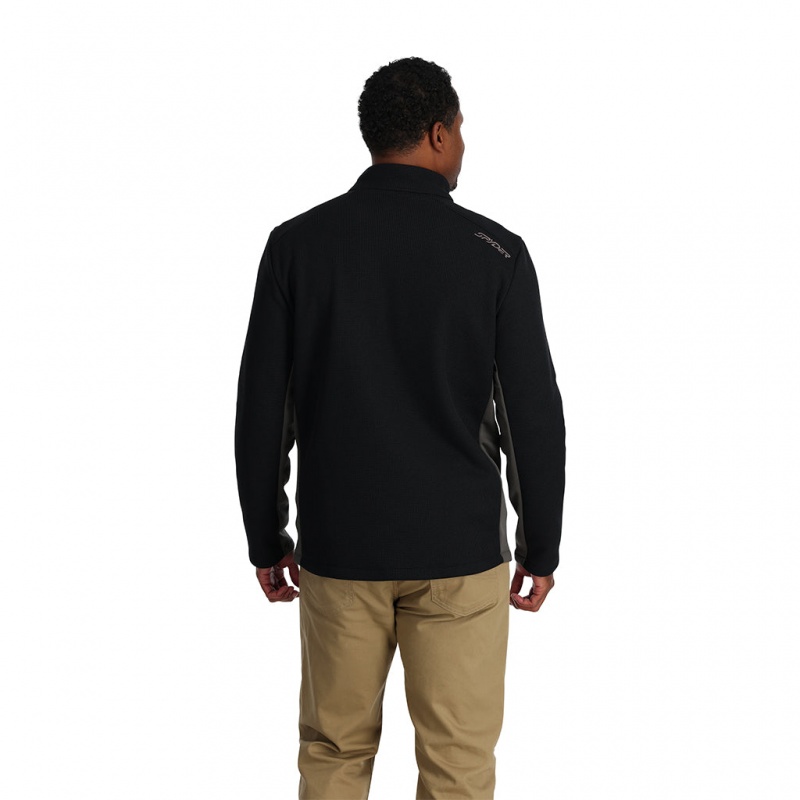 Black Spyder Bandit Full Zip Fleece Jacket | LPG-518920