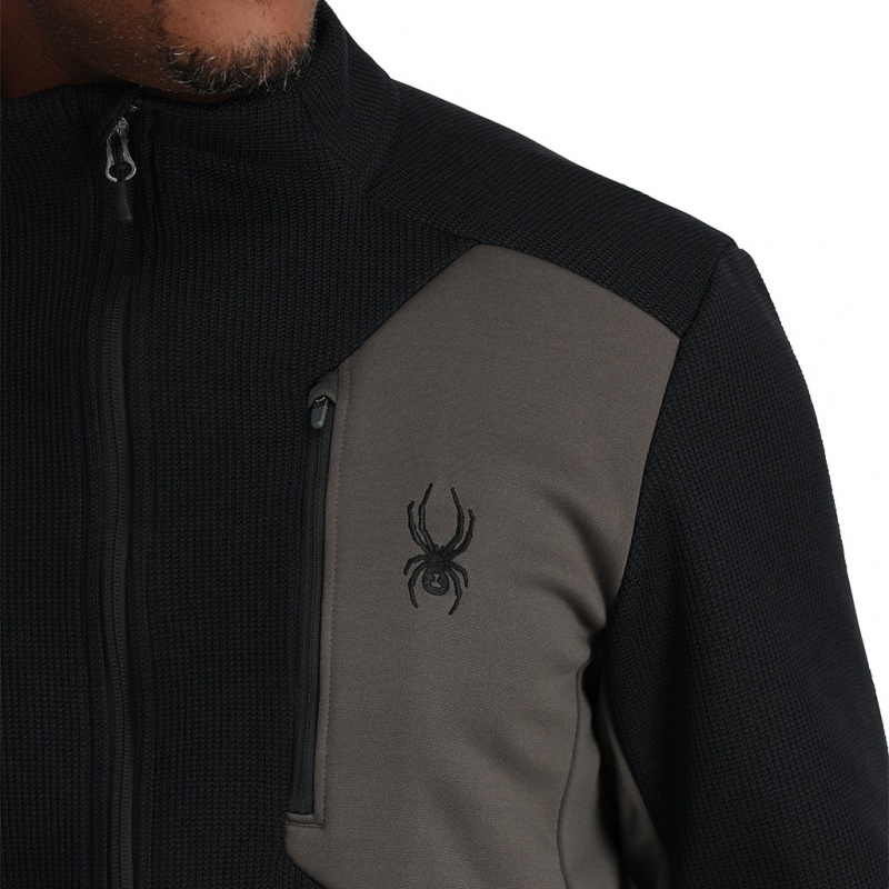 Black Spyder Bandit Full Zip Fleece Jacket | LPG-518920