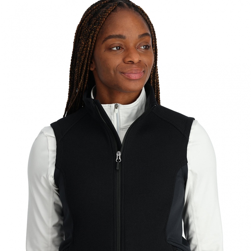 Black Spyder Bandita Vest Fleece Vest | XJD-617385