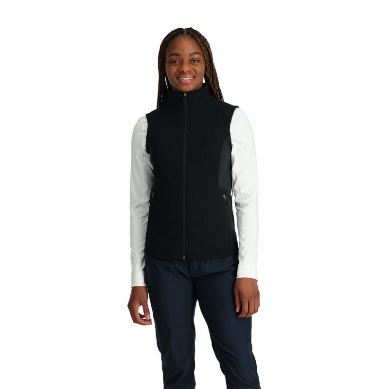 Black Spyder Bandita Vest Fleece Vest | XJD-617385