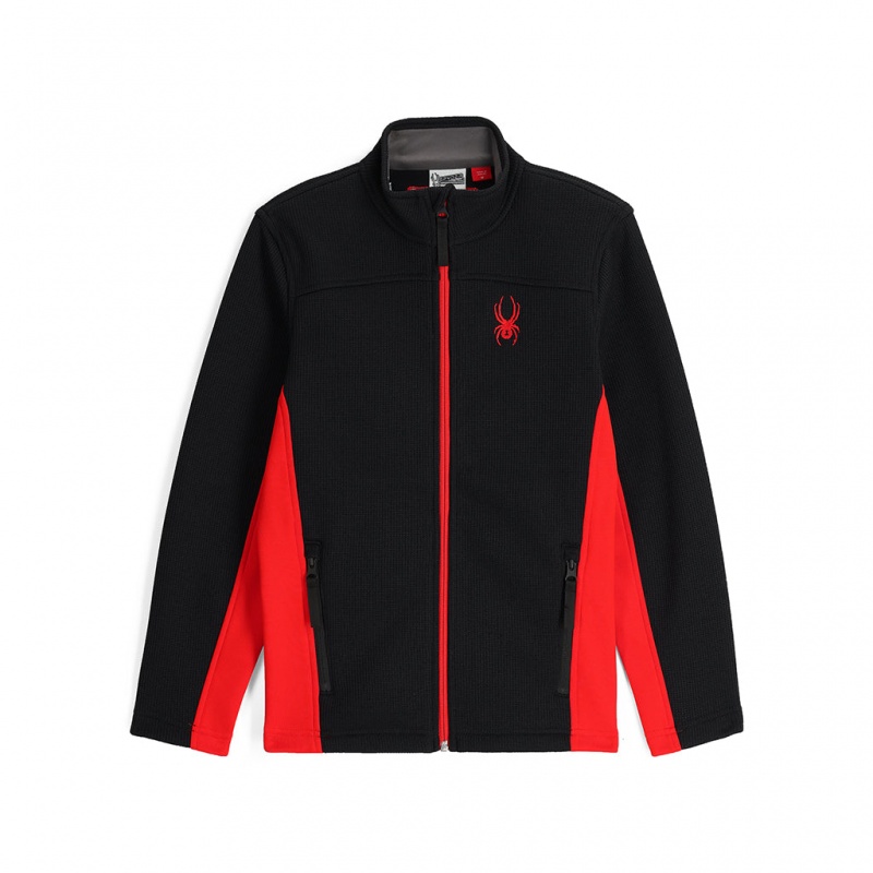 Black Spyder Boys Bandit Full Zip Fleece Jacket | VPN-720135