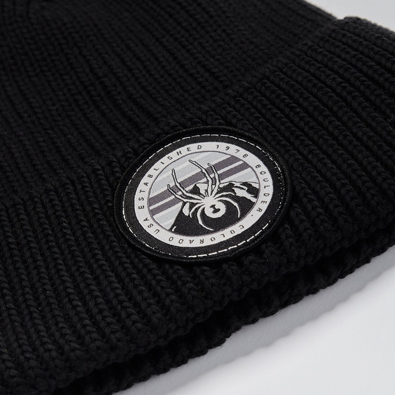 Black Spyder Boys Link Beanie | YTK-240368