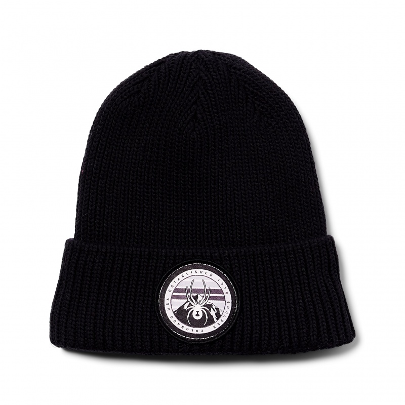 Black Spyder Boys Link Beanie | YTK-240368