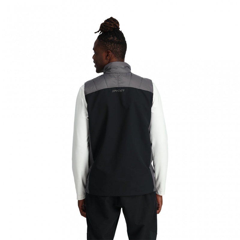 Black Spyder Glissade Vest Insulated Vest | KIQ-754839