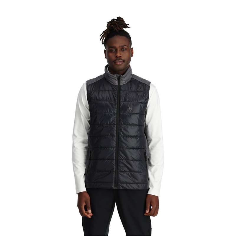 Black Spyder Glissade Vest Insulated Vest | KIQ-754839