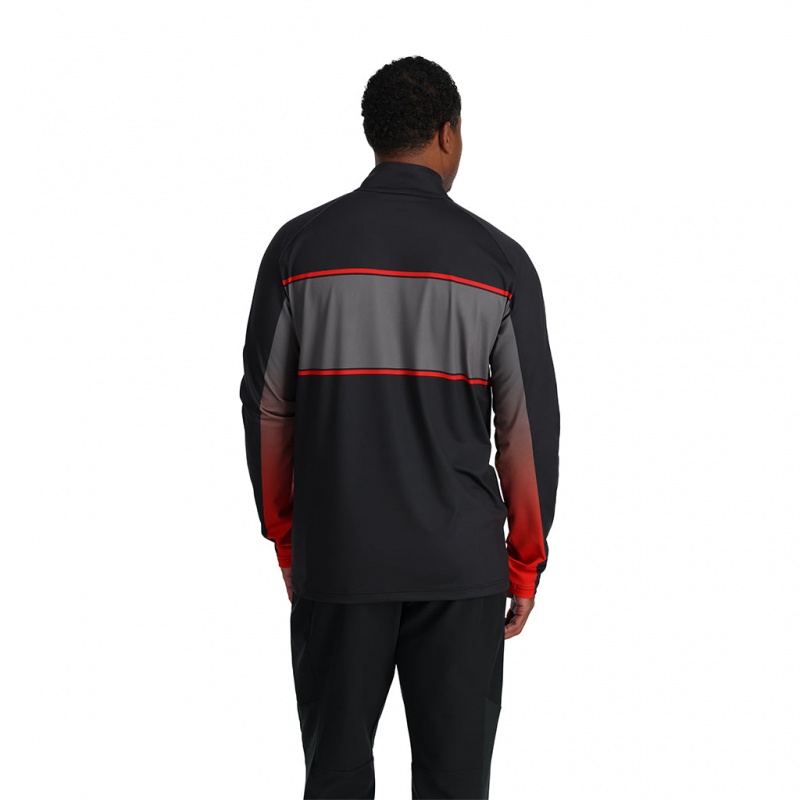 Black Spyder Paramount Half Zip T-Neck | ZGB-764902