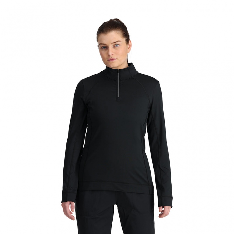 Black Spyder Savona Half Zip T-Neck | GFC-724136