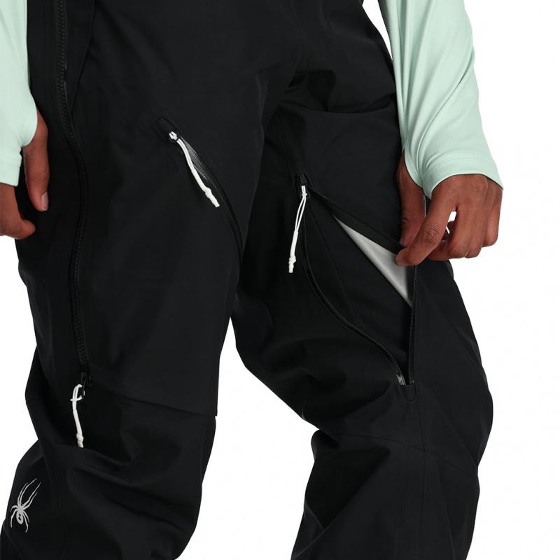 Black Spyder Solitaire Bib Shell Pant | VSQ-520943