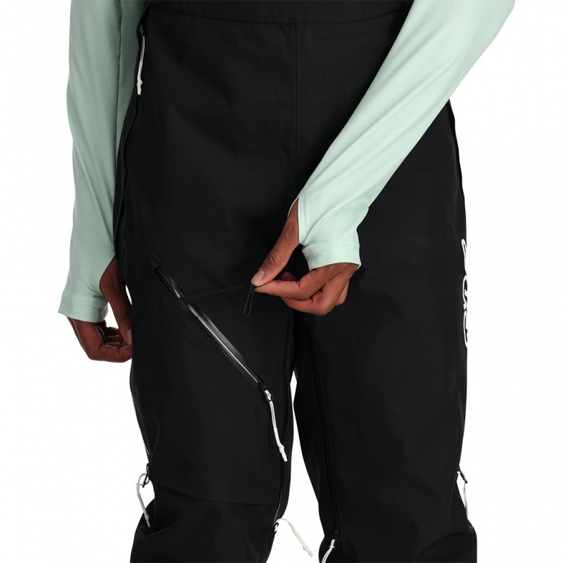 Black Spyder Solitaire Bib Shell Pant | VSQ-520943