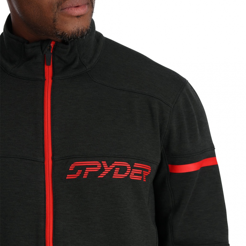 Black Spyder Speed Fleece Full Zip Fleece Jacket | NPL-963240