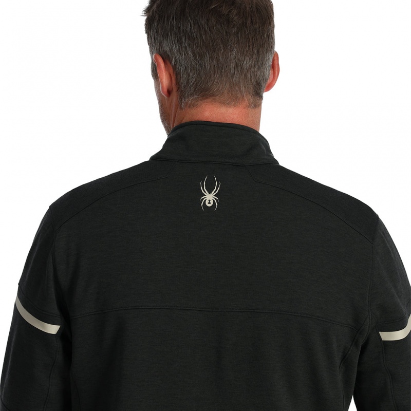 Black Spyder Speed Fleece Half Zip Fleece Jacket | WOR-631907