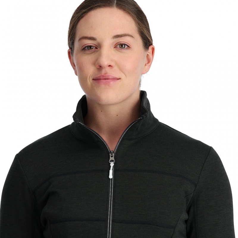 Black Spyder Speed Full Zip Fleece Jacket | GFB-709241