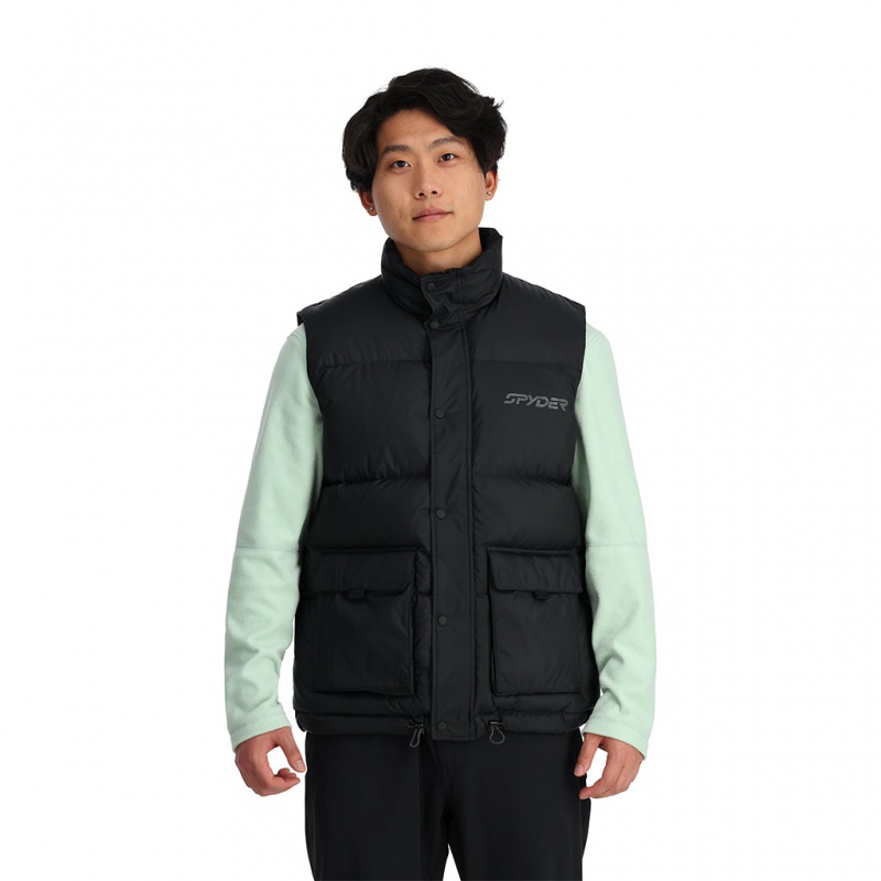 Black Spyder Unisex Windom Vest Down Vest | BKO-563842