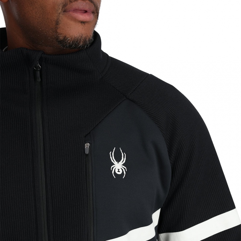 Black Spyder Wengen Bandit Full Zip Fleece Jacket | UJM-058246