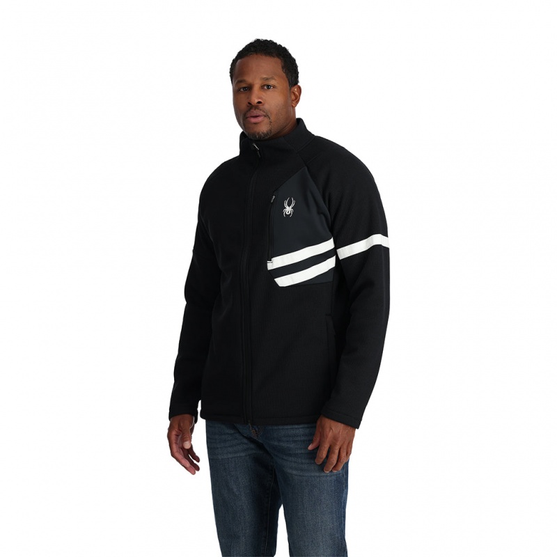 Black Spyder Wengen Bandit Full Zip Fleece Jacket | UJM-058246