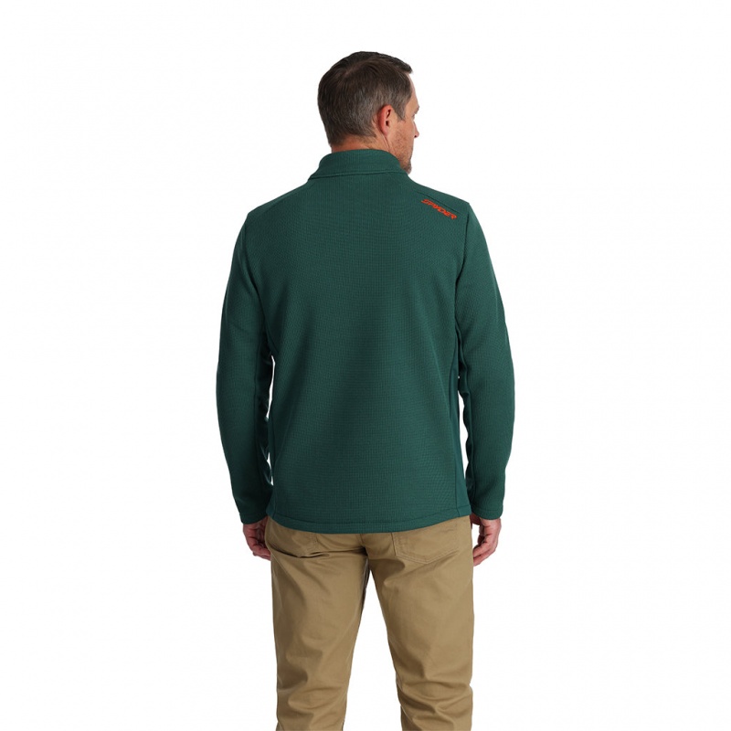 Cypress Green Spyder Bandit Half Zip Fleece Jacket | LTU-163540