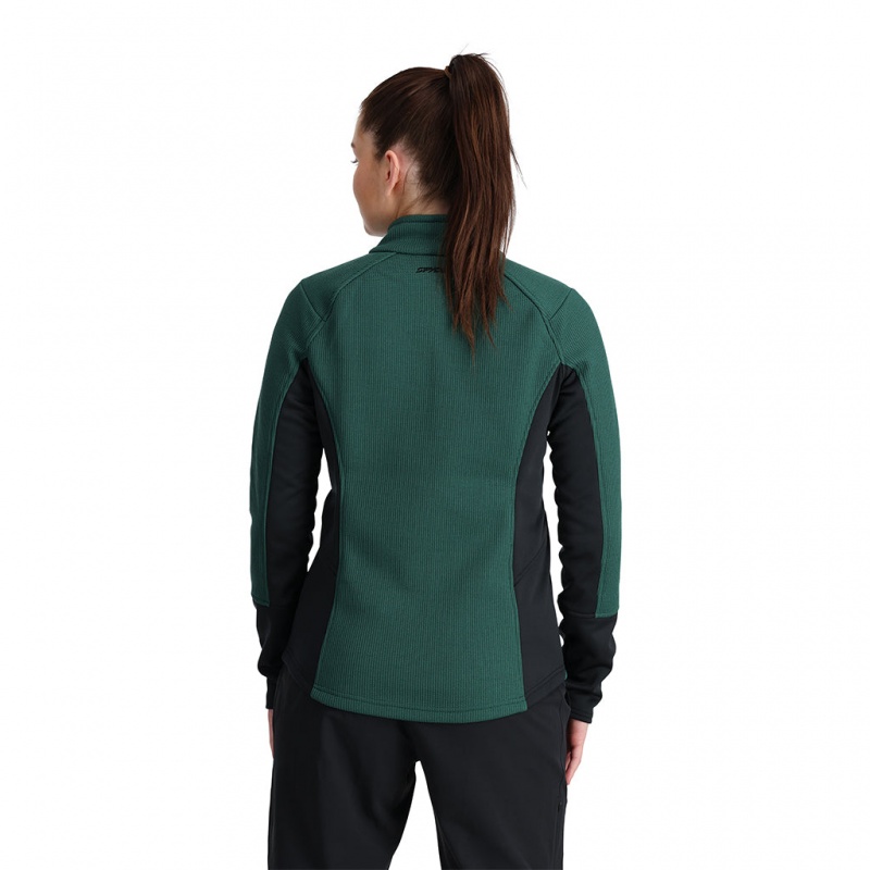 Cypress Green Spyder Bandita Full Zip Sweater | QFO-576938