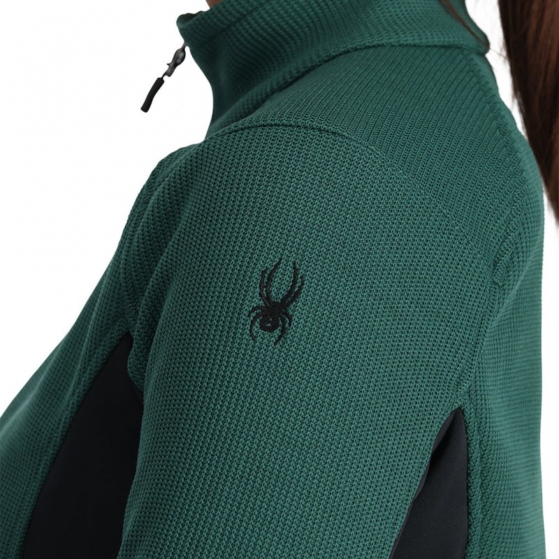 Cypress Green Spyder Bandita Full Zip Sweater | QFO-576938