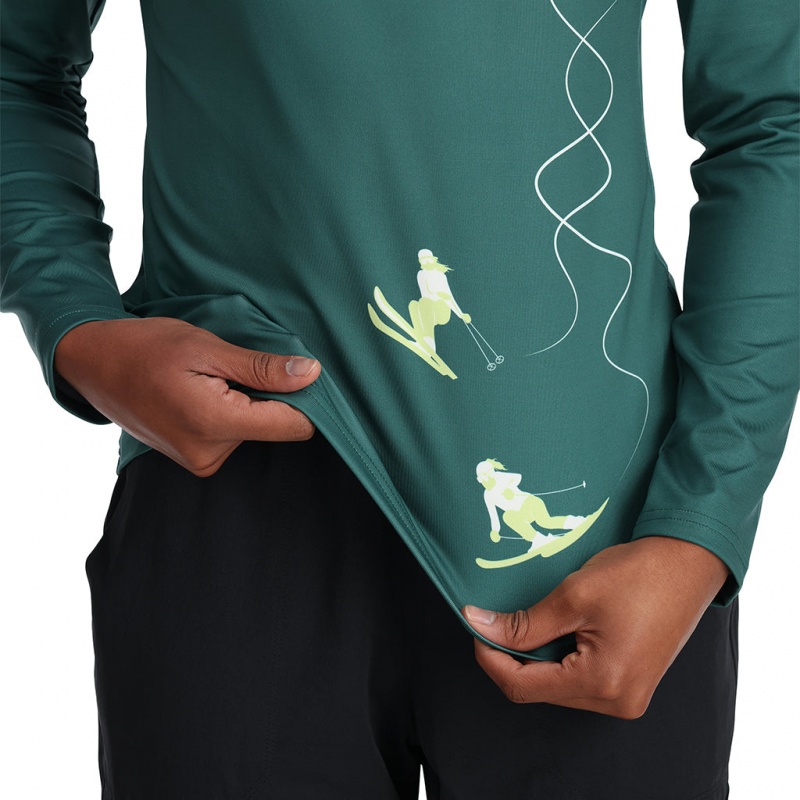 Cypress Green Spyder Figure 8 Half Zip T-Neck | XGI-814305