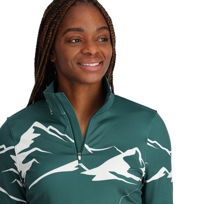 Cypress Green Spyder Figure 8 Half Zip T-Neck | XGI-814305