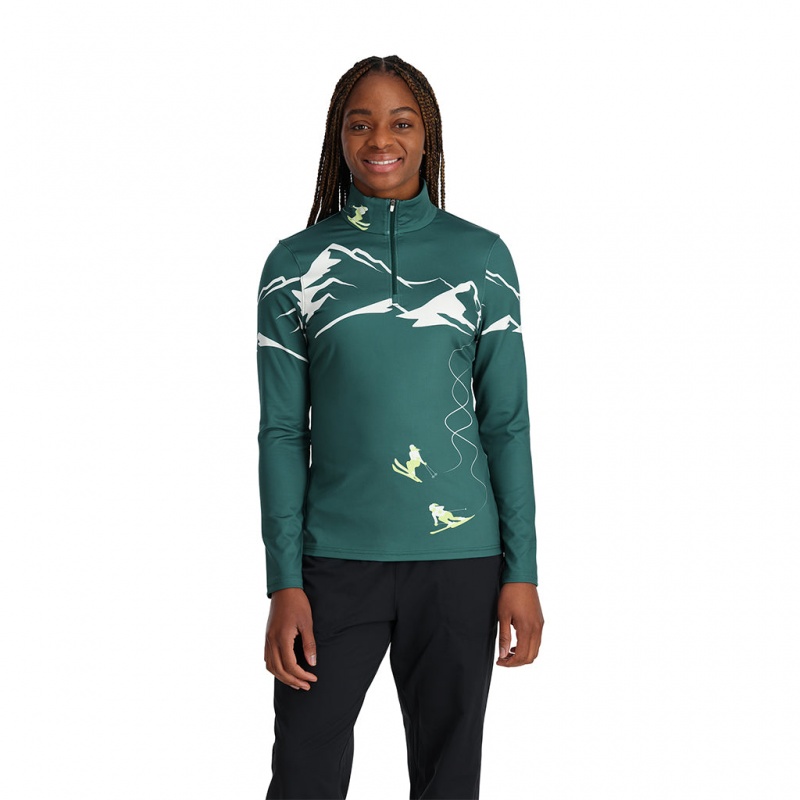 Cypress Green Spyder Figure 8 Half Zip T-Neck | XGI-814305