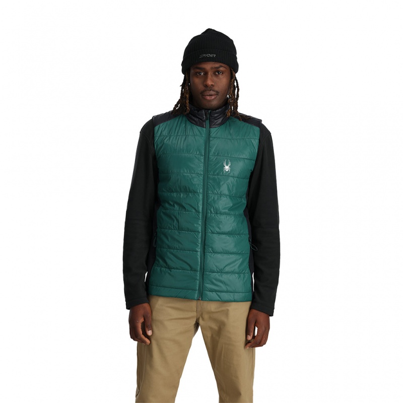 Cypress Green Spyder Glissade Vest Insulated Vest | AUX-032167