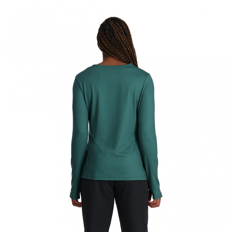 Cypress Green Spyder Lift Crew Baselayer Top | JBY-239417