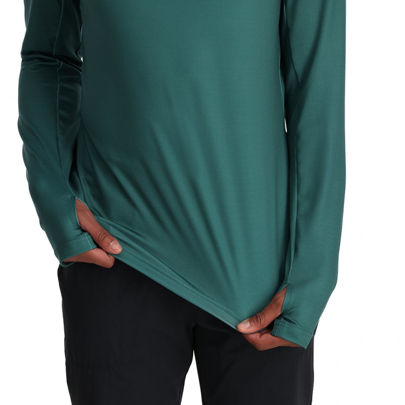 Cypress Green Spyder Lift Crew Baselayer Top | JBY-239417