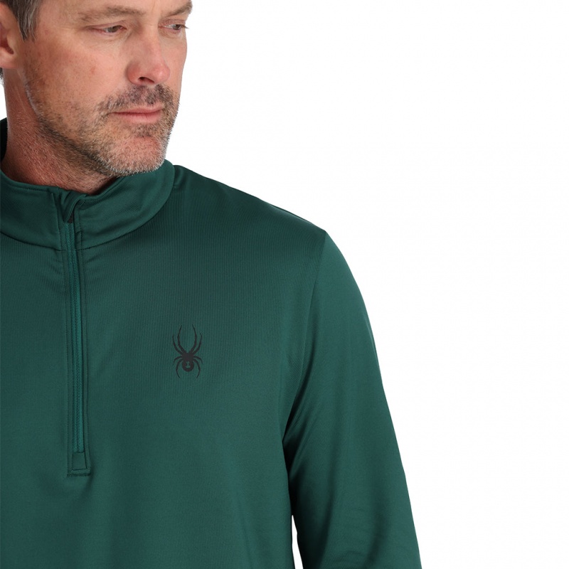 Cypress Green Spyder Prospect Half Zip T-Neck | GMJ-028961