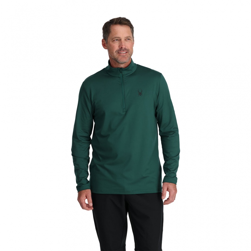 Cypress Green Spyder Prospect Half Zip T-Neck | GMJ-028961