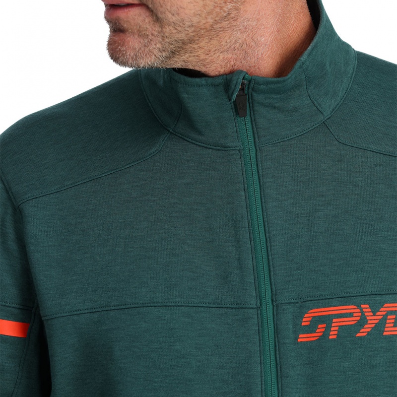 Cypress Green Spyder Speed Fleece Full Zip Fleece Jacket | PVN-027863