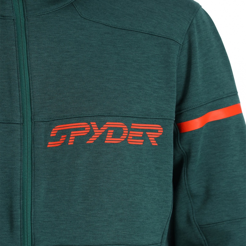 Cypress Green Spyder Speed Fleece Full Zip Fleece Jacket | PVN-027863