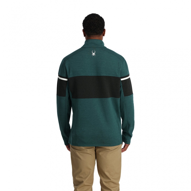 Cypress Green Spyder Speed Fleece Half Zip Fleece Jacket | NTF-072635