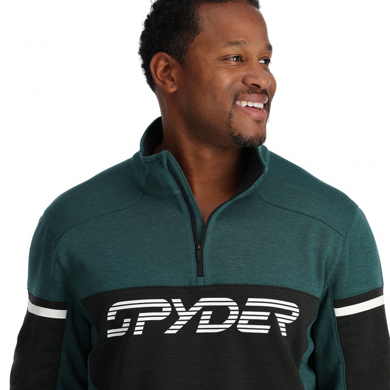 Cypress Green Spyder Speed Fleece Half Zip Fleece Jacket | NTF-072635